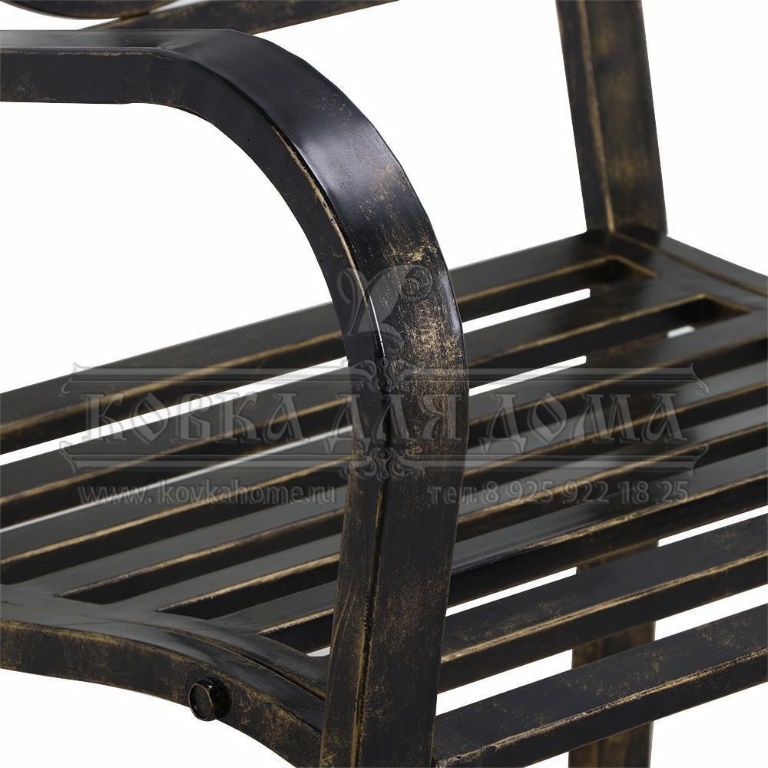 Кованое кресло качалка с металлической спинкой и сидушкой производитель мастерская кованой мебели «Ковка для Дома» г. Москва - купить по тел: +7 (916) 536-56-50