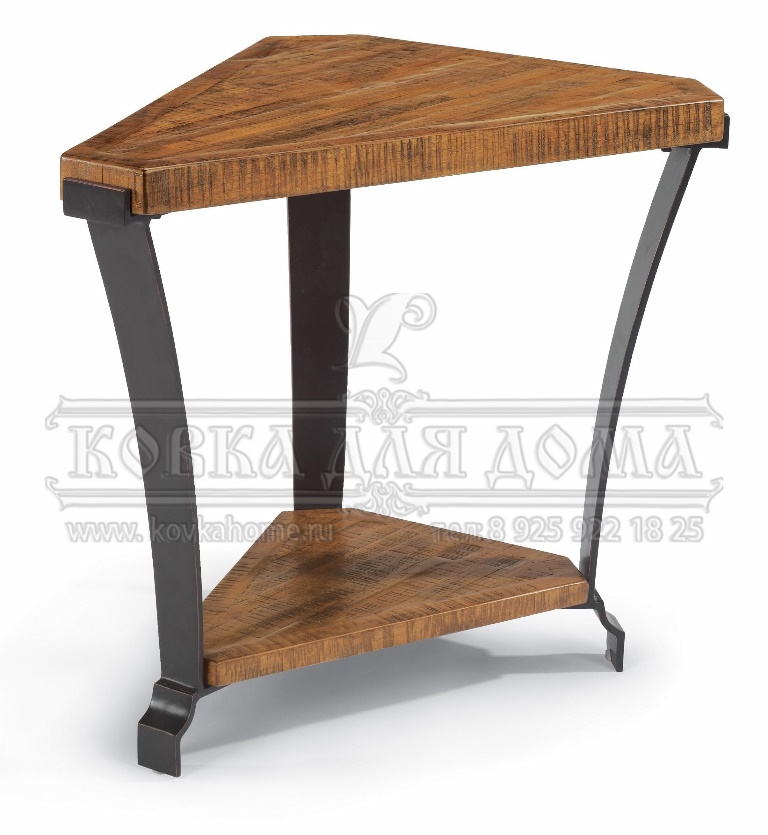 Кованый столик журнальный, прикроватный с деревом, можно использовать как кофейный производитель мастерская кованой мебели г. Москва «Ковка для Дома» - тел: +7 (916) 536-56-50